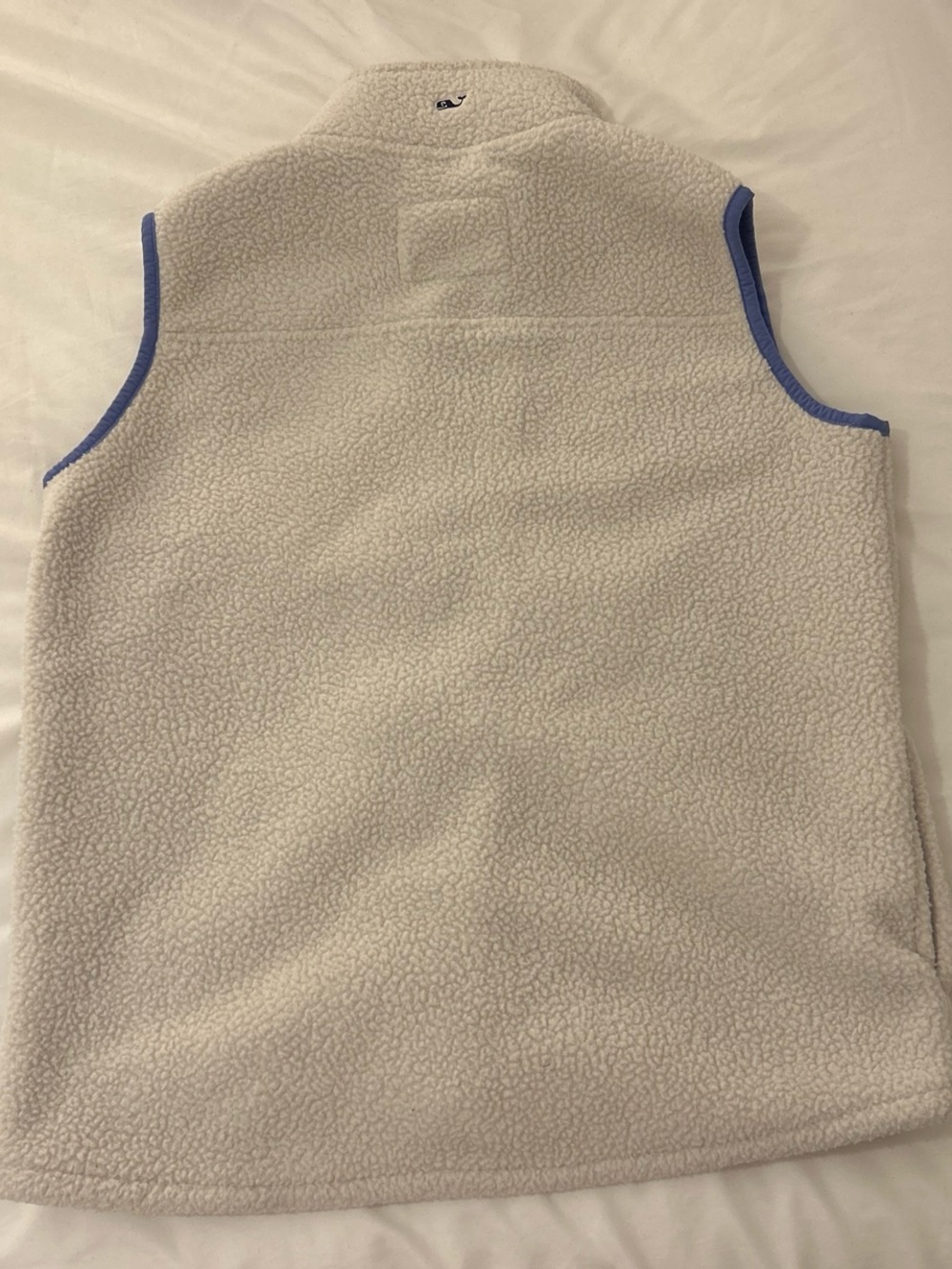 Vineyard Vines Girls Cream Sherpa Vest - Picture 5 of 8